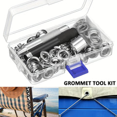 100 Sets Grommet Tool Kit with Storage Case 1 2 Inch Eyelets for Fabric