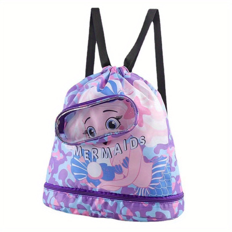 Waterproof Swimming Bag Beach Backpack Kids Dry Wet Storage Cartoon Astronaut