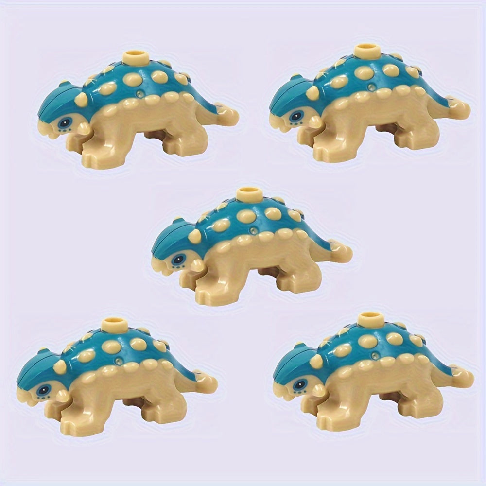 5pcs Ankylosaur Dino Blocks Set DIY Forest Scen
