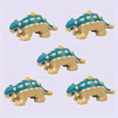 5pcs Ankylosaur Dino Blocks Set DIY Forest Scen