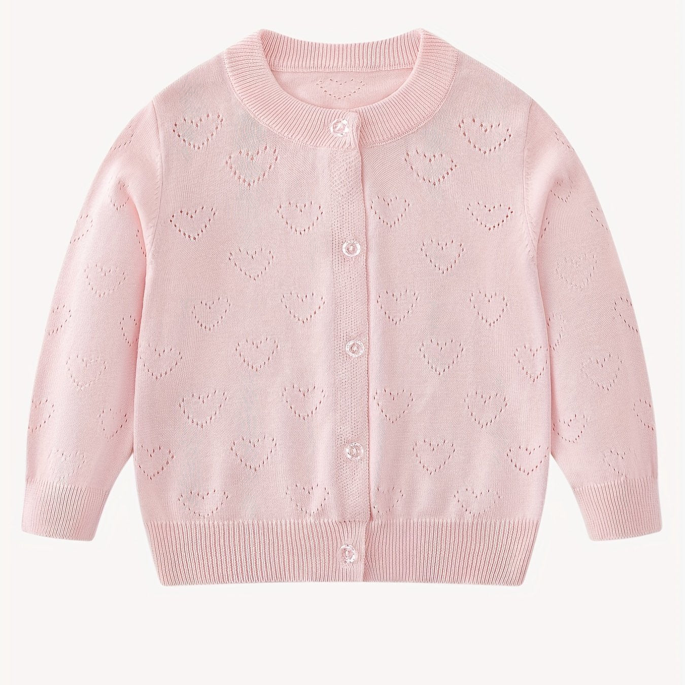 Girls Jacquard Button Down Knit Cardigan Top For Summer Night