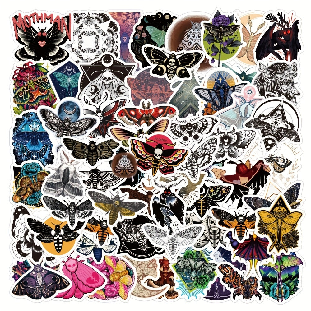 60pc Ghost Moth Series Waterproof Stickers for Motorcycle Laptop Helmet