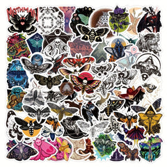 60pc Ghost Moth Series Waterproof Stickers for Motorcycle Laptop Helmet