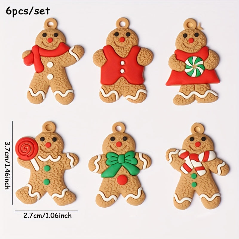 12pcs Gingerbread Man Ornaments Xmas Tree Hanging Pendant Christmas Decorations