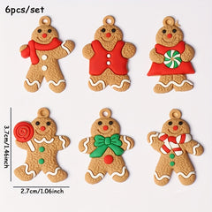 12pcs Gingerbread Man Ornaments Xmas Tree Hanging Pendant Christmas Decorations
