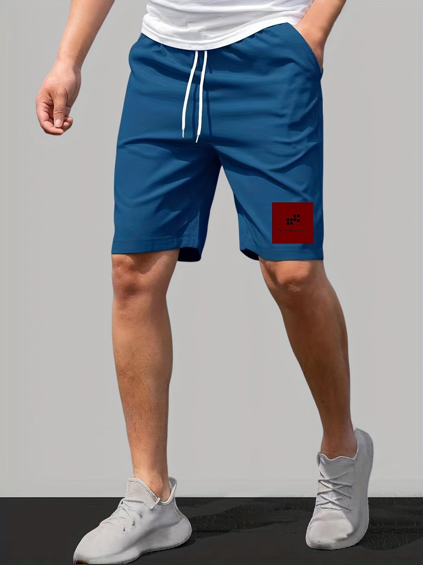 Men's Graphic Pattern Comfy Shorts Elastic Waist Drawstring Shorts