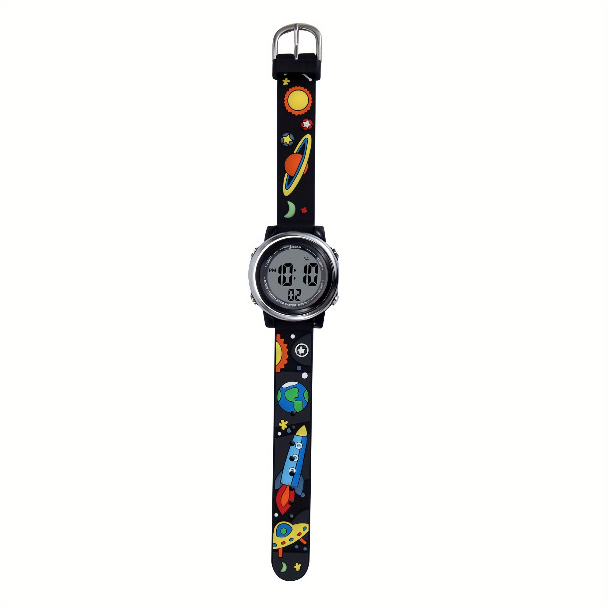 Cartoon Print Round Dial Silicone Watch Quartz Watch