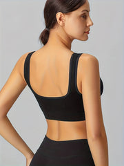 Women's XL Steel Ring Sports Bra Seamless Yoga Activewear