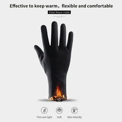 Warm Fleece Thermal Gloves for Outdoor Activities and Winter Sports
