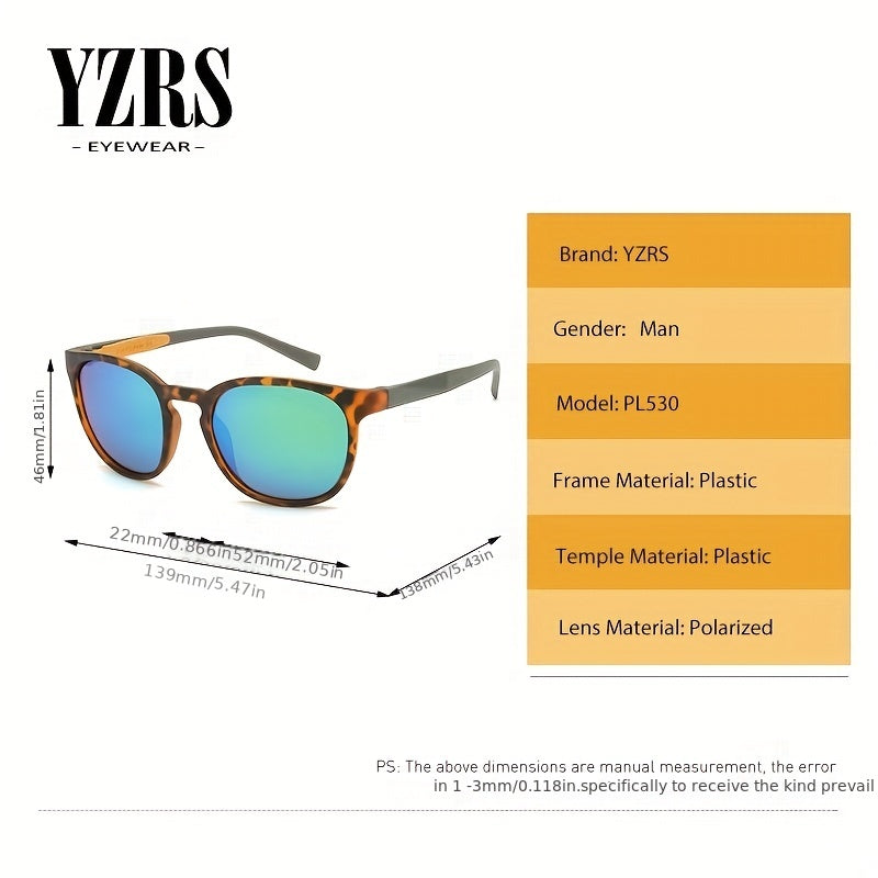 Polarized Round Frame Sunglasses UV Protection