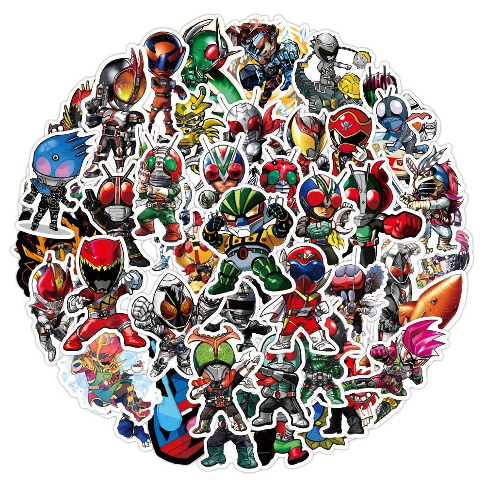 50PCS Masked Knight Sticker Pack for Kids Laptop Phone Luggage Notebook Bulk