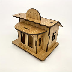 Wooden 3D Puzzle Architectural Model DIY Laser Cutting Kit Educational
