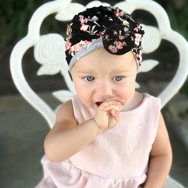 Autumn Donut Plaid Baby Hat 0-2 Years Old