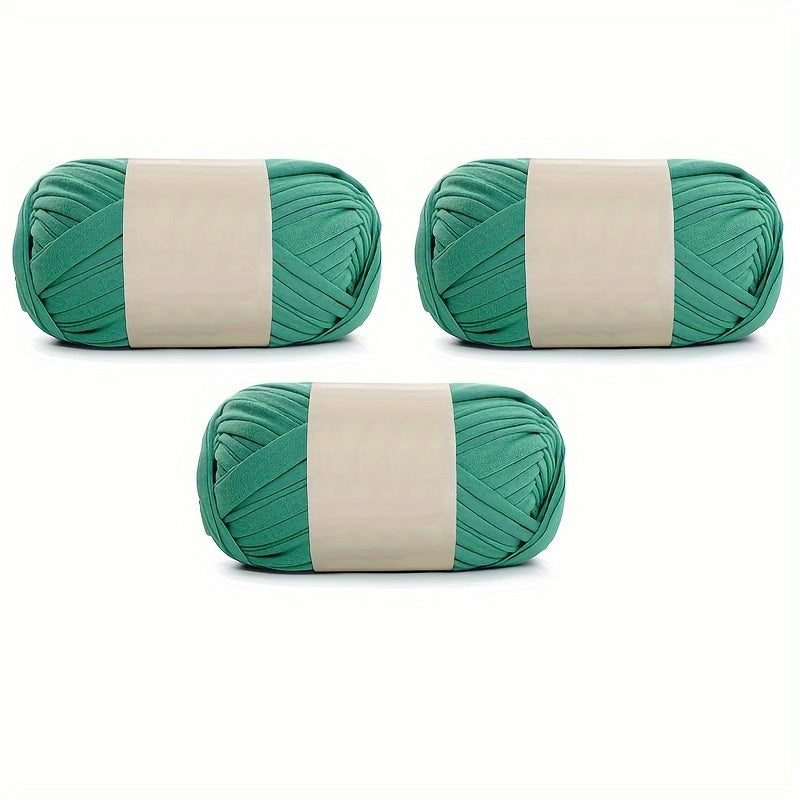 3 Skeins Colorful T-Shirt Yarn for DIY Knitting & Crocheting - 100g