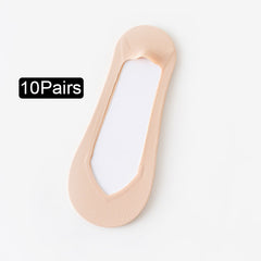 10 Pairs Lightweight No Show Socks Women's Ankle Stockings