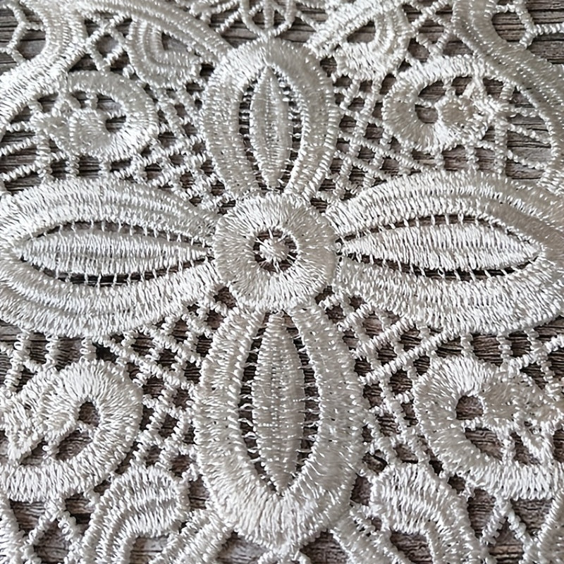 Polyester Lace Tablecloth Embroidered Dining Table Mat