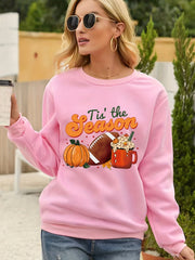 Halloween Print Sweatshirt Crew Neck Long Sleeve Casual Pullover for Women