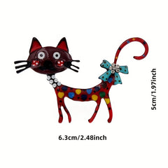 Dripping Cat Brooch Enamel Pin for Girls