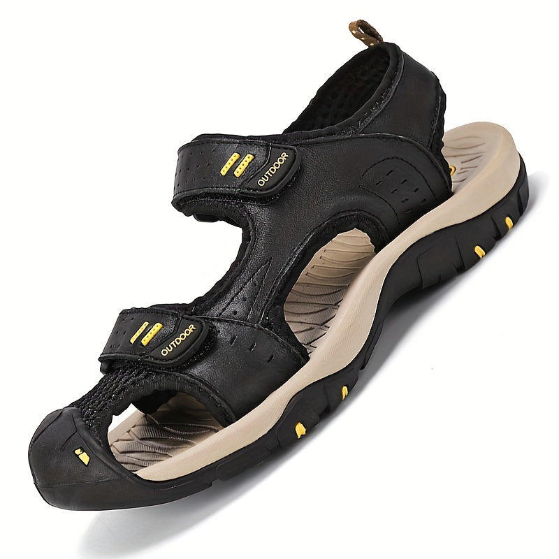 Men's Closed Toe Sandals Durable Non Slip Outdoor Hiking Trekking Sandals