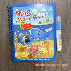 Reusable Magic Watercolor Book for Kids Educational Coloring Set Dinosaur Ocean