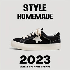 Men's Star Pattern Print Skate Shoes Non Slip Sneakers