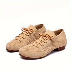 Women's Casual Knitted Trainers Breathable Low Heeled Shoes