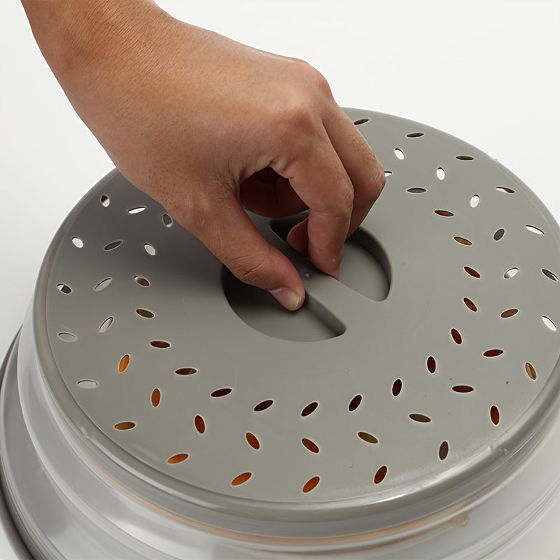 Collapsible Microwave Splatter Cover Silicone Fresh-keeping Cover 10.43x3.15