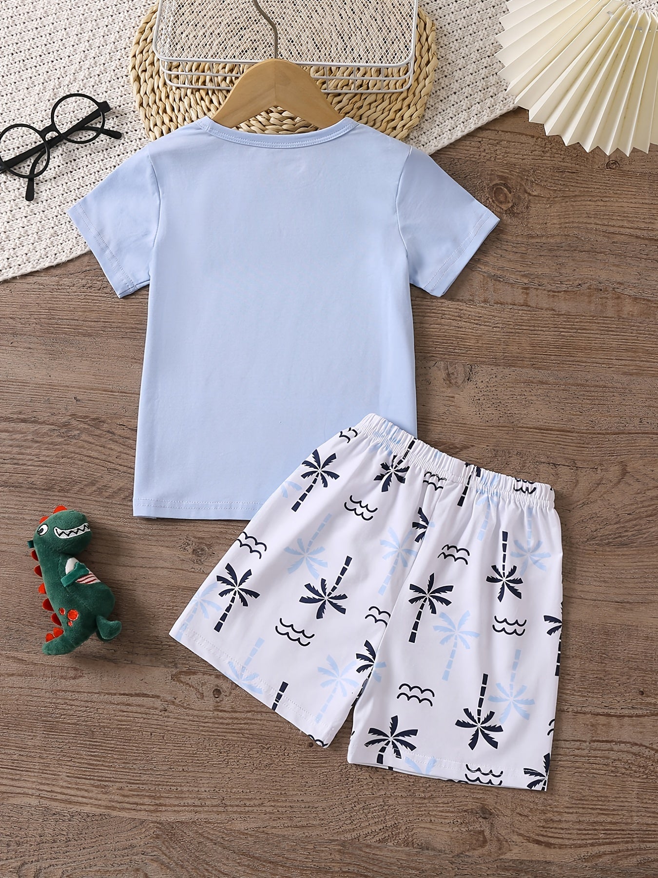 Boys Dinosaur T-shirt & Shorts Set For Summer
