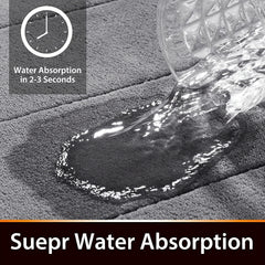 Thick Memory Foam Bath Rug Soft Non Slip Absorbent Bath Mat