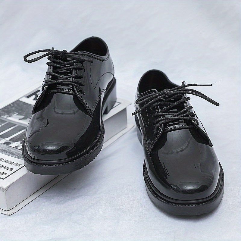 Men's Lace Up Faux Leather Business Shoes