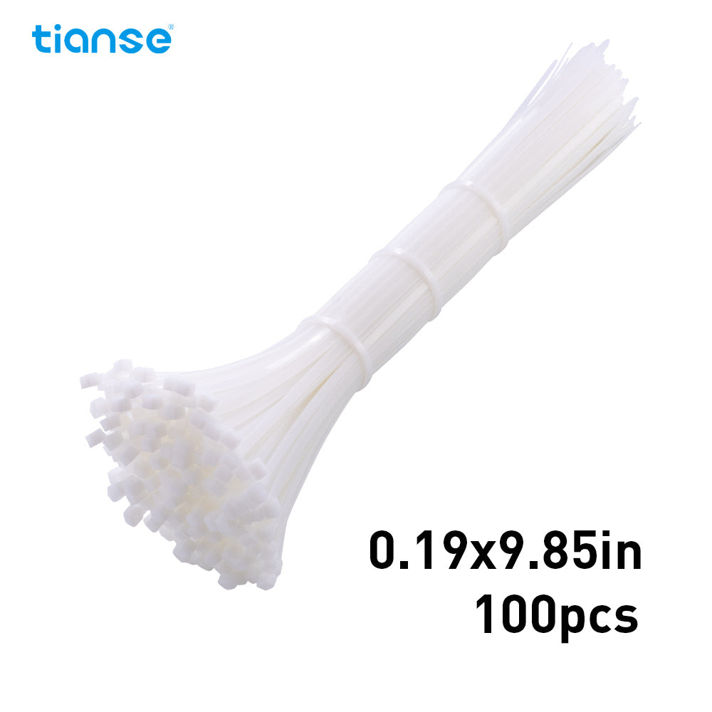 100pcs Self Locking Cable Zip Ties Nylon Cord Management Ties