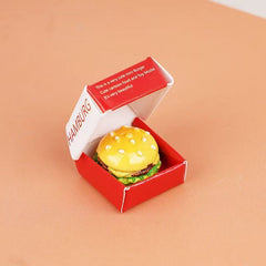 Hamburger Dollhouse Accessory Realistic Red & Yellow Food Toy