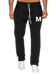 Graphic Drawstring Pants Men's Casual Stretch