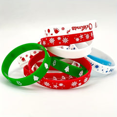 5pcs Christmas Cartoon Silicone Bracelet Holiday Gift Decoration