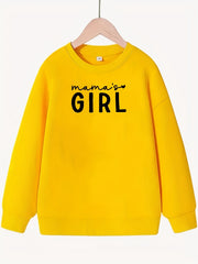 Girls Mama's Girl Crew Neck Sweatshirt Top Long Sleeve Pullovers