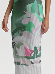 Abstract Print Slim Skirt Casual Every Skirt Women's Clothing