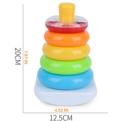 Colorful Rainbow Ring Stacking Toy for Toddlers