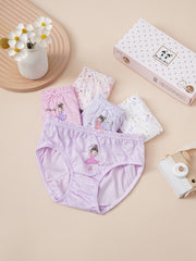 5pcs Girls Ballet Dancer Frill Trim Shortie Brief Cotton Underwear