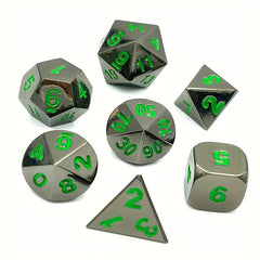 7pcs Zinc Alloy Metal Dice Set for Table Games