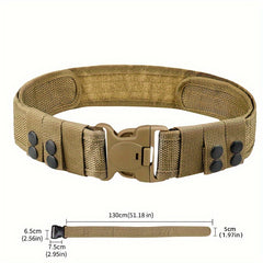 Quick Release Combat Belt for Men Webbing Waistband for Outdoor Activities