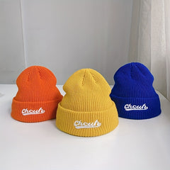 Kids Knitted Woolen Hats Autumn Winter Warm Melon Hats