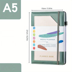 A5 Undated Plan Notebook for Time Management and Goal Achievement