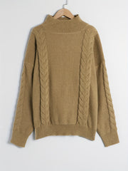 Cable Long Sleeve High Neck Jumper