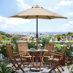 7.5ft Patio Umbrella Outdoor Table Market Umbrella Tan