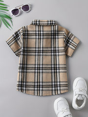 Boys Plaid Shirt & Bow Tie Set for Summer