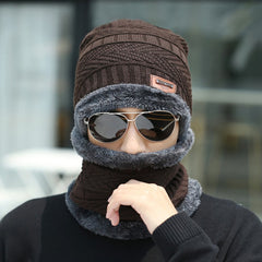 Winter Thickened Warm Beanie and Scarf Set