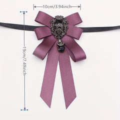 Diamond Decorative Bow Tie Women's Bow Collar Flower Coat Collar