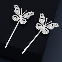 Butterfly Crystal Bridal Hair Accessories Wedding Rhinestones Hair Clips
