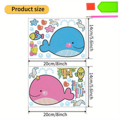 5D Fluorescent Dolphin Diamond Painting Kit - DIY Mosaic Craft for Kids & Adults