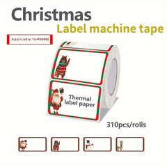 310pcs Christmas Thermal Labels 40x20mm for P50 M110 Printer
